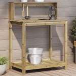 vidaXL Masă de plantare cu rafturi, 82,5x50x109,5 cm, lemn pin tratat vidaXL Masă de plantare cu rafturi, 82,5x50x109,5 cm, lemn pin tratat