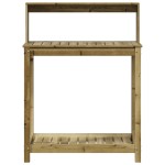 vidaXL Masă de plantare cu rafturi, 82,5x50x109,5 cm, lemn pin tratat vidaXL Masă de plantare cu rafturi, 82,5x50x109,5 cm, lemn pin tratat