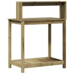 vidaXL Masă de plantare cu rafturi, 82,5x50x109,5 cm, lemn pin tratat vidaXL Masă de plantare cu rafturi, 82,5x50x109,5 cm, lemn pin tratat