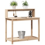 vidaXL Masă de plantare cu rafturi, 108x50x109,5 cm, lemn masiv pin vidaXL Masă de plantare cu rafturi, 108x50x109,5 cm, lemn masiv pin