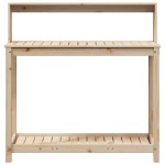 vidaXL Masă de plantare cu rafturi, 108x50x109,5 cm, lemn masiv pin vidaXL Masă de plantare cu rafturi, 108x50x109,5 cm, lemn masiv pin