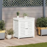 vidaXL Masă de plantare cu rafturi alb 82,5x50x86,5 cm lemn masiv pin vidaXL Masă de plantare cu rafturi alb 82,5x50x86,5 cm lemn masiv pin