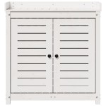 vidaXL Masă de plantare cu rafturi alb 82,5x50x86,5 cm lemn masiv pin vidaXL Masă de plantare cu rafturi alb 82,5x50x86,5 cm lemn masiv pin