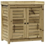 vidaXL Masă de plantare cu rafturi, 82,5x50x86,5 cm, lemn pin tratat vidaXL Masă de plantare cu rafturi, 82,5x50x86,5 cm, lemn pin tratat