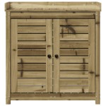 vidaXL Masă de plantare cu rafturi, 82,5x50x86,5 cm, lemn pin tratat vidaXL Masă de plantare cu rafturi, 82,5x50x86,5 cm, lemn pin tratat
