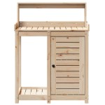 vidaXL Masă de plantare cu rafturi, 82,5x50x109,5 cm, lemn masiv pin vidaXL Masă de plantare cu rafturi, 82,5x50x109,5 cm, lemn masiv pin