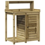 vidaXL Masă de plantare cu rafturi, 82,5x50x109,5 cm, lemn pin tratat vidaXL Masă de plantare cu rafturi, 82,5x50x109,5 cm, lemn pin tratat