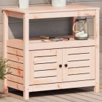 vidaXL Masă de plantare cu rafturi 82,5x45x81 cm lemn masiv douglas vidaXL Masă de plantare cu rafturi 82,5x45x81 cm lemn masiv douglas