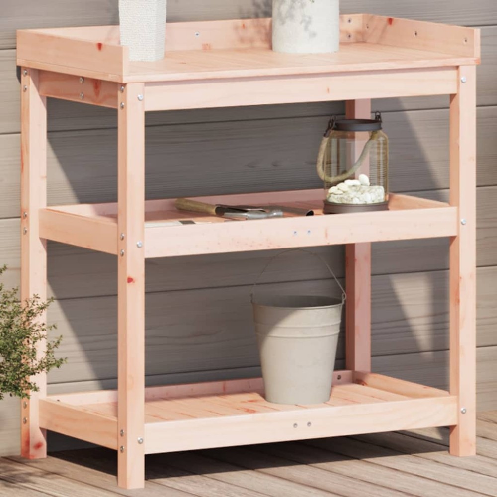 vidaXL Masă de plantare cu rafturi 82,5x45x86,5 cm lemn masiv douglas