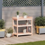 vidaXL Masă de plantare cu rafturi 82,5x45x86,5 cm lemn masiv douglas