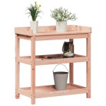 vidaXL Masă de plantare cu rafturi 82,5x45x86,5 cm lemn masiv douglas