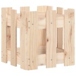vidaXL Jardinieră grădină design gard, 30x30x30 cm, lemn masiv de pin vidaXL Jardinieră grădină design gard, 30x30x30 cm, lemn masiv de pin