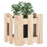 vidaXL Jardinieră grădină design gard, 30x30x30 cm, lemn masiv de pin vidaXL Jardinieră grădină design gard, 30x30x30 cm, lemn masiv de pin