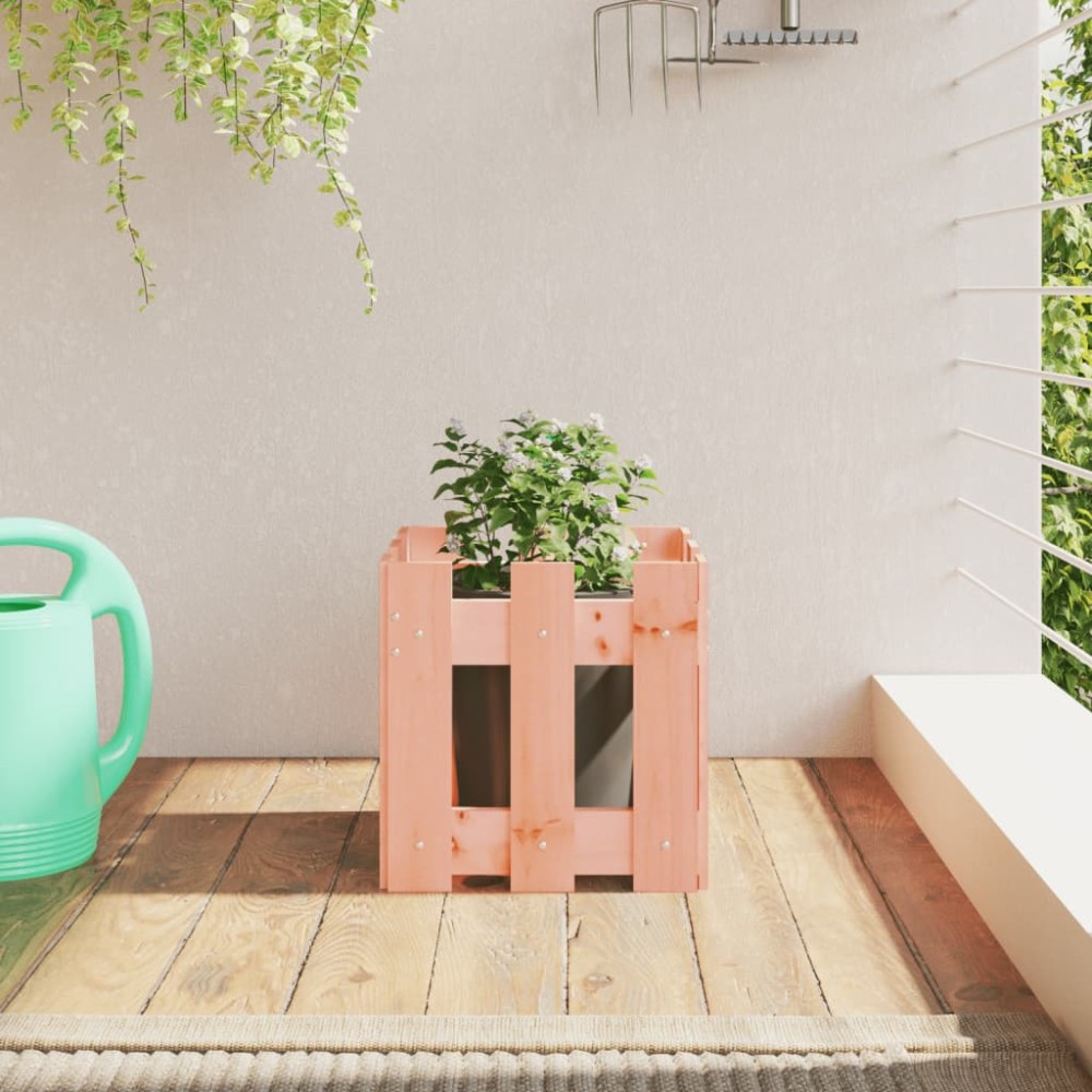 vidaXL Jardinieră grădină design gard, 30x30x30 cm, lemn masiv douglas