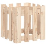 vidaXL Jardinieră grădină design gard, 40x40x40 cm, lemn masiv de pin