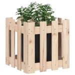 vidaXL Jardinieră grădină design gard, 40x40x40 cm, lemn masiv de pin