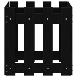vidaXL Jardinieră grădină design gard negru 40x40x40 cm lemn masiv pin