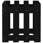 vidaXL Jardinieră grădină design gard negru 40x40x40 cm lemn masiv pin