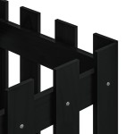 vidaXL Jardinieră grădină design gard negru 40x40x40 cm lemn masiv pin