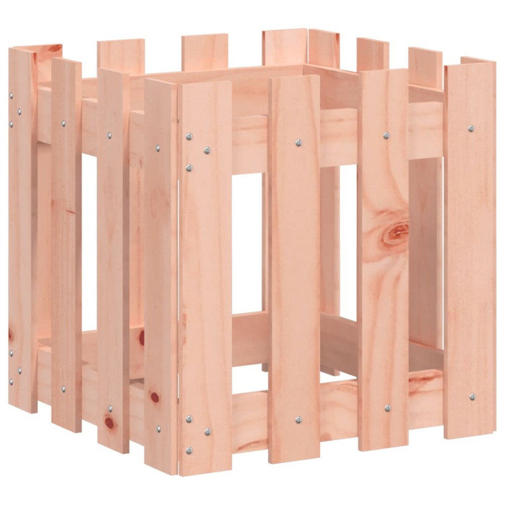 vidaXL Jardinieră grădină design gard, 40x40x40 cm, lemn masiv douglas