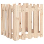 vidaXL Jardinieră grădină design gard, 50x50x50 cm, lemn masiv de pin