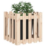 vidaXL Jardinieră grădină design gard, 50x50x50 cm, lemn masiv de pin