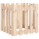 vidaXL Jardinieră grădină design gard, 50x50x50 cm, lemn masiv de pin