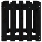 vidaXL Jardinieră grădină design gard negru 50x50x50 cm lemn masiv pin