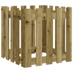 vidaXL Jardinieră grădină design gard 50x50x50cm lemn de pin impregnat