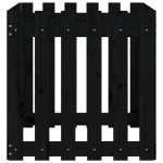 vidaXL Jardinieră grădină design gard negru 60x60x60 cm lemn masiv pin