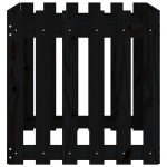vidaXL Jardinieră grădină design gard negru 60x60x60 cm lemn masiv pin