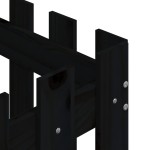 vidaXL Jardinieră grădină design gard negru 60x60x60 cm lemn masiv pin