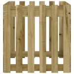 vidaXL Jardinieră grădină design gard, 60x60x60 cm, lemn pin impregnat vidaXL Jardinieră grădină design gard, 60x60x60 cm, lemn pin impregnat
