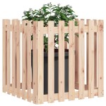 vidaXL Jardinieră grădină cu design gard, 70x70x70 cm, lemn masiv pin vidaXL Jardinieră grădină cu design gard, 70x70x70 cm, lemn masiv pin