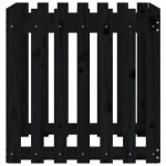 vidaXL Jardinieră grădină design gard negru 70x70x70 cm lemn masiv pin vidaXL Jardinieră grădină design gard negru 70x70x70 cm lemn masiv pin