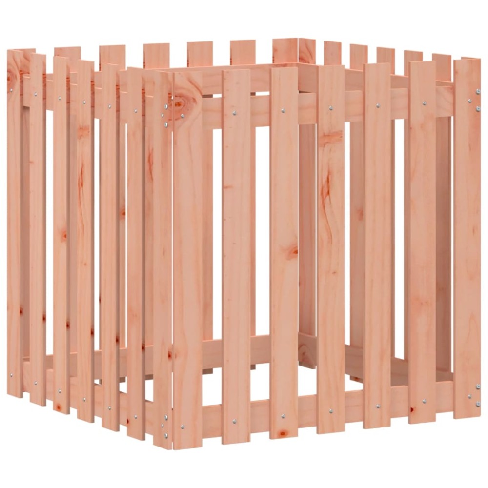 vidaXL Jardinieră grădină design gard, 70x70x70 cm, lemn masiv douglas