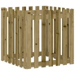 vidaXL Jardinieră grădină cu design gard, 70x70x70 cm, lemn pin tratat vidaXL Jardinieră grădină cu design gard, 70x70x70 cm, lemn pin tratat