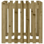 vidaXL Jardinieră grădină cu design gard, 70x70x70 cm, lemn pin tratat vidaXL Jardinieră grădină cu design gard, 70x70x70 cm, lemn pin tratat