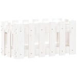 vidaXL Jardinieră grădină design gard, alb, 60x30x30 cm lemn masiv pin vidaXL Jardinieră grădină design gard, alb, 60x30x30 cm lemn masiv pin