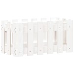 vidaXL Jardinieră grădină design gard, alb, 60x30x30 cm lemn masiv pin vidaXL Jardinieră grădină design gard, alb, 60x30x30 cm lemn masiv pin