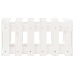 vidaXL Jardinieră grădină design gard, alb, 60x30x30 cm lemn masiv pin vidaXL Jardinieră grădină design gard, alb, 60x30x30 cm lemn masiv pin