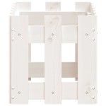 vidaXL Jardinieră grădină design gard, alb, 60x30x30 cm lemn masiv pin vidaXL Jardinieră grădină design gard, alb, 60x30x30 cm lemn masiv pin