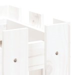 vidaXL Jardinieră grădină design gard, alb, 60x30x30 cm lemn masiv pin vidaXL Jardinieră grădină design gard, alb, 60x30x30 cm lemn masiv pin