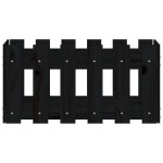 vidaXL Jardinieră grădină design gard negru 60x30x30 cm lemn masiv pin