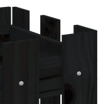 vidaXL Jardinieră grădină design gard negru 60x30x30 cm lemn masiv pin
