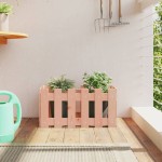 vidaXL Jardinieră grădină design gard, 60x30x30 cm, lemn masiv douglas vidaXL Jardinieră grădină design gard, 60x30x30 cm, lemn masiv douglas