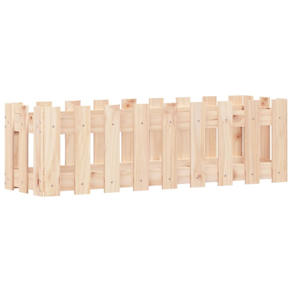 vidaXL Pat înălțat grădină design gard 100x30x30 cm lemn de pin tratat
