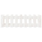 vidaXL Pat înălțat grădină design gard alb 100x30x30cm lemn pin tratat vidaXL Pat înălțat grădină design gard alb 100x30x30cm lemn pin tratat