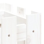 vidaXL Pat înălțat grădină design gard alb 100x30x30cm lemn pin tratat vidaXL Pat înălțat grădină design gard alb 100x30x30cm lemn pin tratat