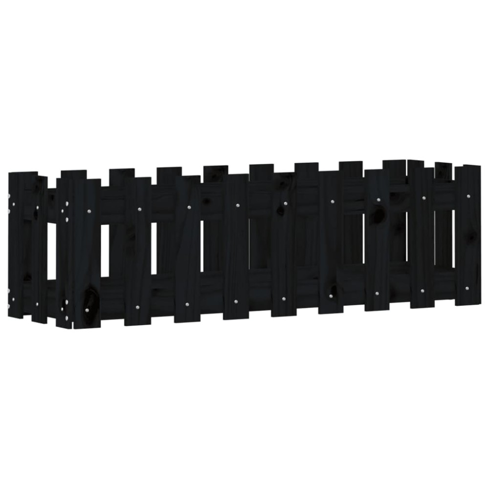 vidaXL Pat înălțat grădină design gard 100x30x30 cm lemn de pin tratat